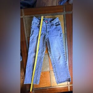 Jag vintage jeans stretch good blue denim 14” waist wide leg preloved